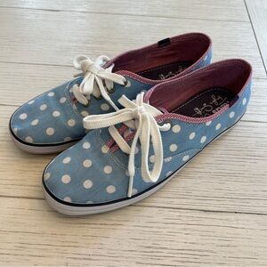 Keds Taylor Swift Blue White Polka Dot Sneakers Size 8